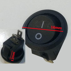 Công tắc tròn bập bênh 2 chân cỡ nhỏ 16mm